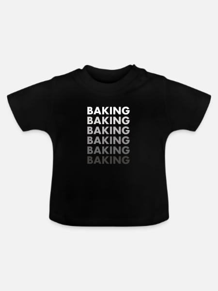 Baker Baking - Baby Bio-T-Shirt mit Rundhals - Schwarz