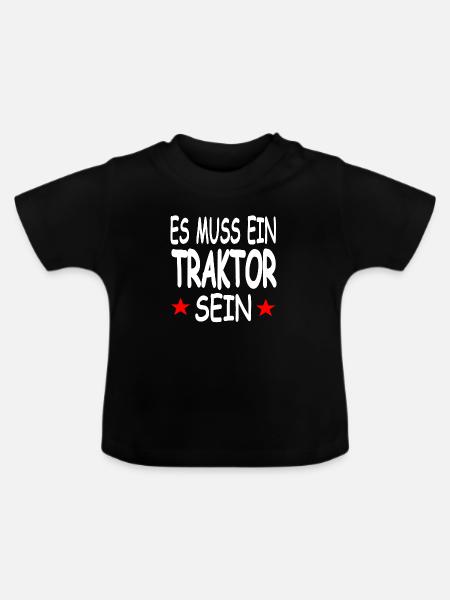 Traktor - Baby Bio-T-Shirt mit Rundhals - Schwarz