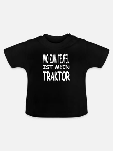 Traktor - Baby Bio-T-Shirt mit Rundhals - Schwarz