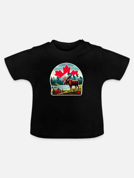 Kanada 1 - Baby Bio-T-Shirt mit Rundhals - Schwarz