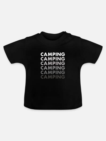 Camper Camping - Baby Bio-T-Shirt mit Rundhals - Schwarz