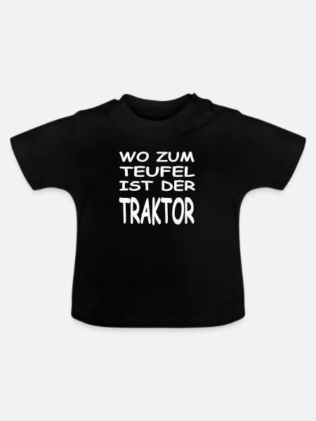 Traktor - Baby Bio-T-Shirt mit Rundhals - Schwarz