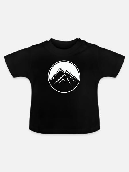 berge - Baby Bio-T-Shirt mit Rundhals - Schwarz