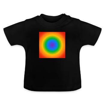 Cercle Arc-en-ciel Dégradé Couleurs Pride Merch - T-shirt bio col rond Bébé - noir - Devant