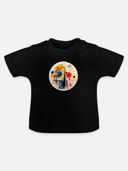 Kunst abstrakt - Baby Bio-T-Shirt mit Rundhals - Schwarz