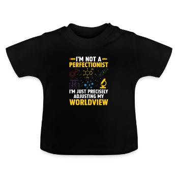Professeur de sciences Professeur d’école Biologie Chimie P - T-shirt bio col rond Bébé - noir - Devant