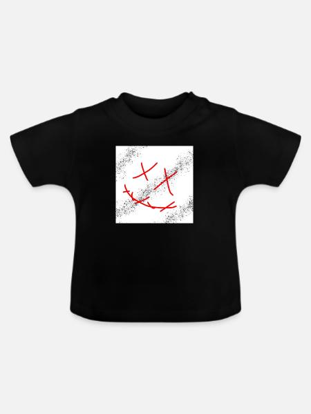 Deathly smile - Baby Bio-T-Shirt mit Rundhals - Schwarz