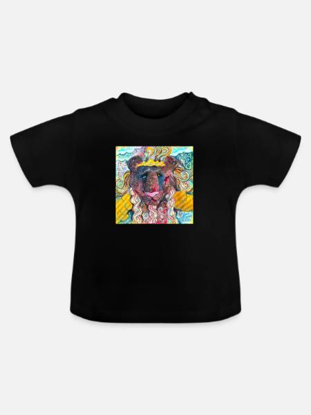 Kriegerischer Löwe - Baby Bio-T-Shirt mit Rundhals - Schwarz