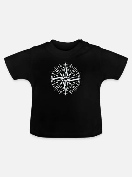 kompass - Baby Bio-T-Shirt mit Rundhals - Schwarz
