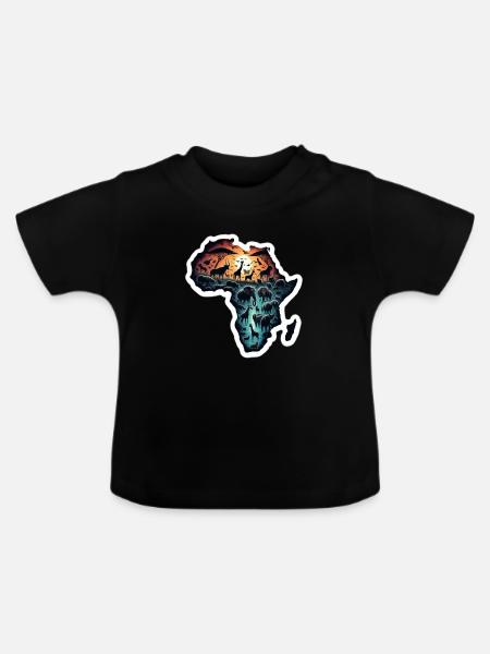 Afrika Abenteuerlust - Baby Bio-T-Shirt mit Rundhals - Schwarz