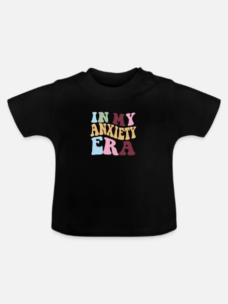 anxiety era - Baby Bio-T-Shirt mit Rundhals - Schwarz