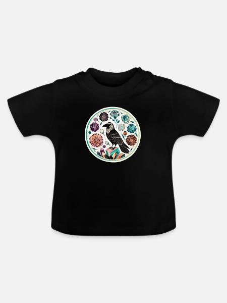 Rabe - Baby Bio-T-Shirt mit Rundhals - Schwarz