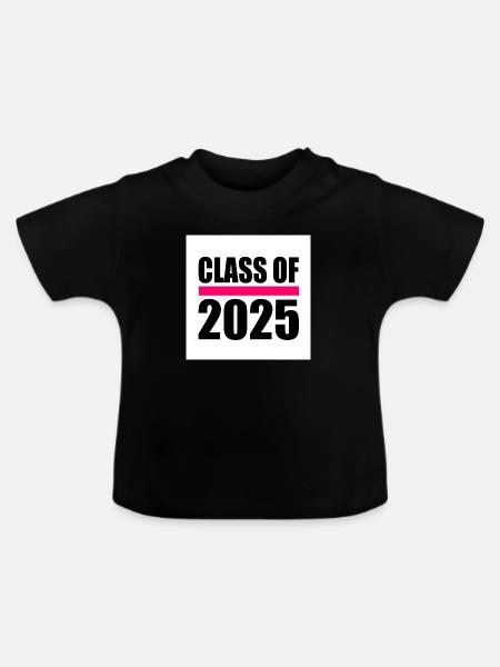 Class of 2025 - Baby Bio-T-Shirt mit Rundhals - Schwarz