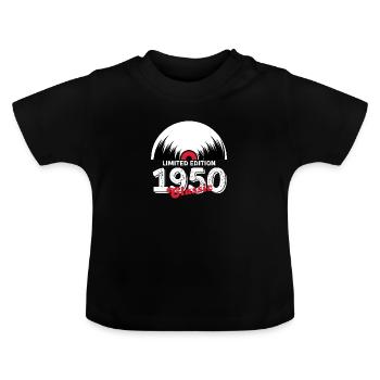 Limitierte Auflage 1950 Klassisches Vinyl - Baby Bio-T-Shirt mit Rundhals - Schwarz - Vorne