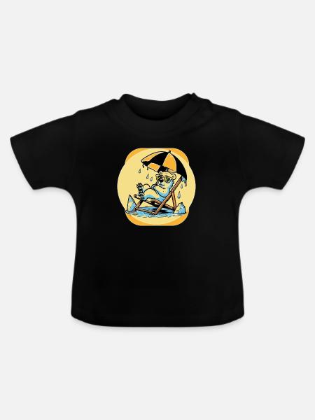 Eisbär - Baby Bio-T-Shirt mit Rundhals - Schwarz