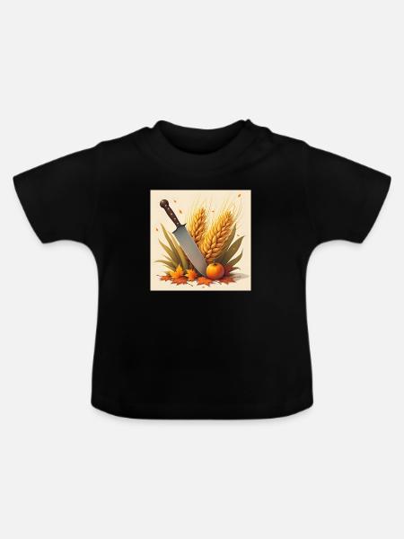 DrachenqodeLI - Baby Bio-T-Shirt mit Rundhals - Schwarz