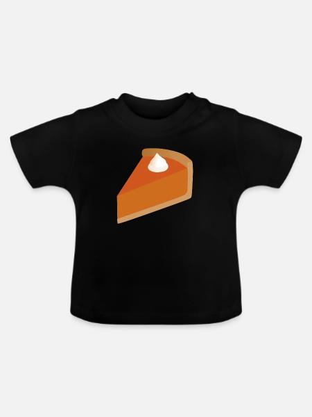 Kürbiskuchen - Baby Bio-T-Shirt mit Rundhals - Schwarz