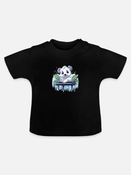 Melodischer Koala - Baby Bio-T-Shirt mit Rundhals - Schwarz