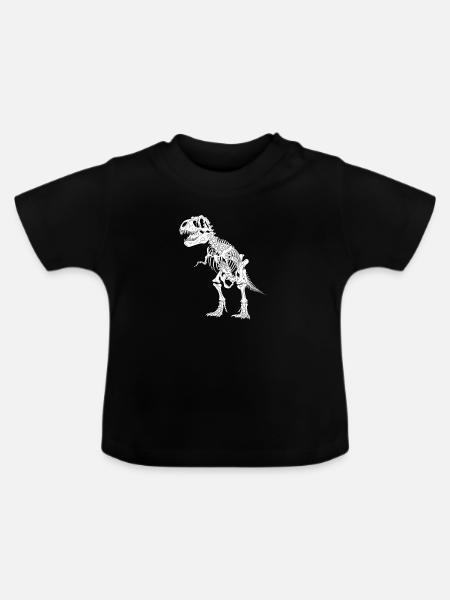 ancient dino - Baby Bio-T-Shirt mit Rundhals - Schwarz
