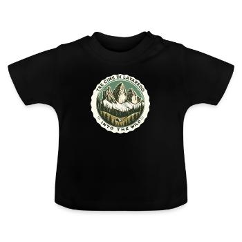 Dolomites Tre Cime di Lavaredo - Into the Wild - Baby Organic T-Shirt with Round Neck - black - Front