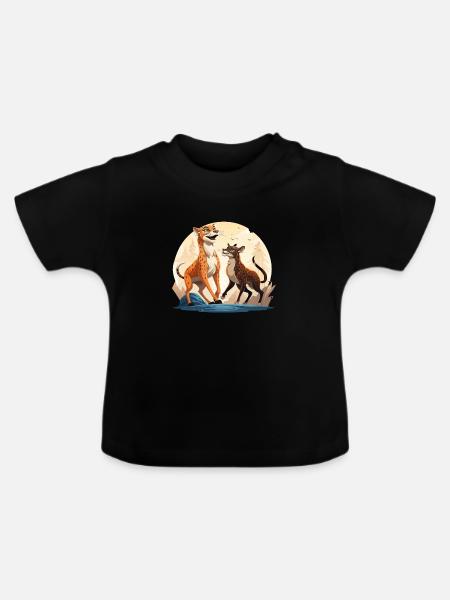 Die tanzenden Rivalen - Baby Bio-T-Shirt mit Rundhals - Schwarz