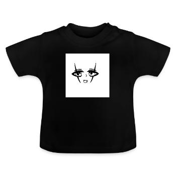 Face - Baby Bio-T-Shirt mit Rundhals - Schwarz - Vorne