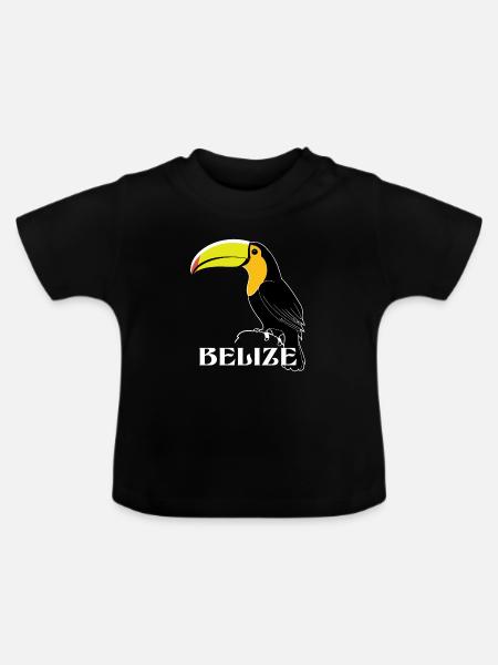 Tukan Belize - Baby Bio-T-Shirt mit Rundhals - Schwarz