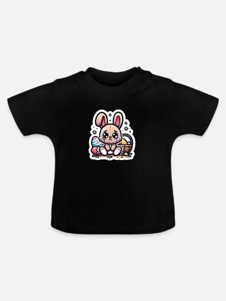 Sad Bunny - Baby Bio-T-Shirt mit Rundhals - Schwarz