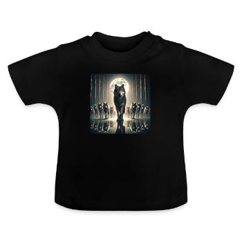 Mâle alpha - T-shirt bio col rond Bébé - noir - Devant