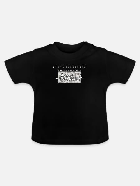 Attitude Geometric Logo Tee - Baby Bio-T-Shirt mit Rundhals - Schwarz