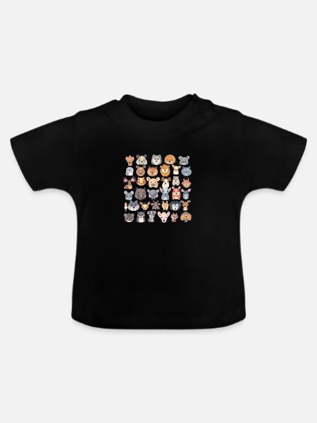 Tierchen - Baby Bio-T-Shirt mit Rundhals - Schwarz