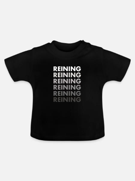 Reiner Reining - Baby Bio-T-Shirt mit Rundhals - Schwarz
