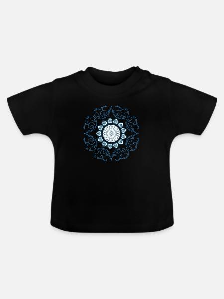 Ornament - Baby Bio-T-Shirt mit Rundhals - Schwarz