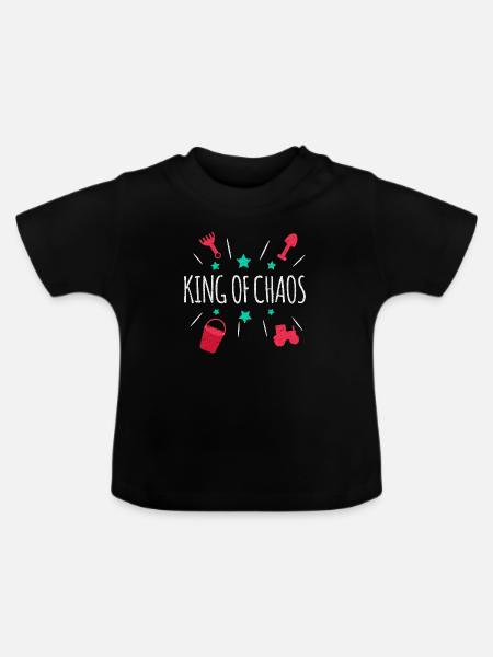 King of Chaos - Baby Bio-T-Shirt mit Rundhals - Schwarz