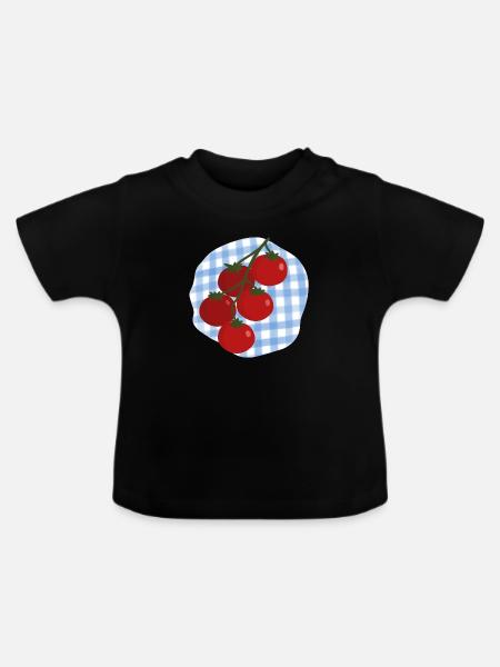 Tomaten - Baby Bio-T-Shirt mit Rundhals - Schwarz