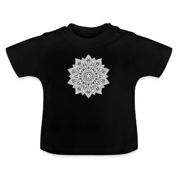 Mandala by Owan - T-shirt bio col rond Bébé - noir - Devant