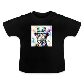 Monsieur Hercule - T-shirt bio col rond Bébé - noir - Devant