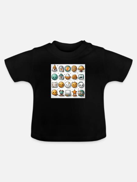 Die Geeks-Bleibe - Baby Bio-T-Shirt mit Rundhals - Schwarz