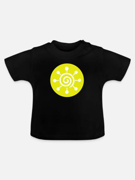 Sonne Symbol - Baby Bio-T-Shirt mit Rundhals - Schwarz