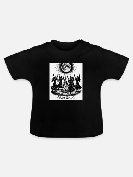 Wicca-Rituale - Baby Bio-T-Shirt mit Rundhals - Schwarz