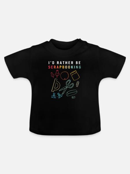 Scrapbook Scrapbooking - Baby Bio-T-Shirt mit Rundhals - Schwarz