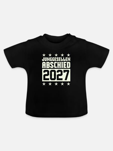 Junggesellenabschied 2027 - Baby Bio-T-Shirt mit Rundhals - Schwarz