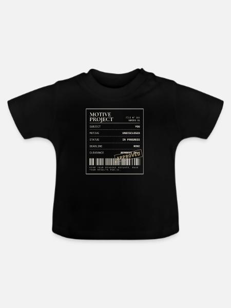 Archivdatei Nr. 001 - Baby Bio-T-Shirt mit Rundhals - Schwarz