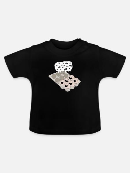 eier - Baby Bio-T-Shirt mit Rundhals - Schwarz
