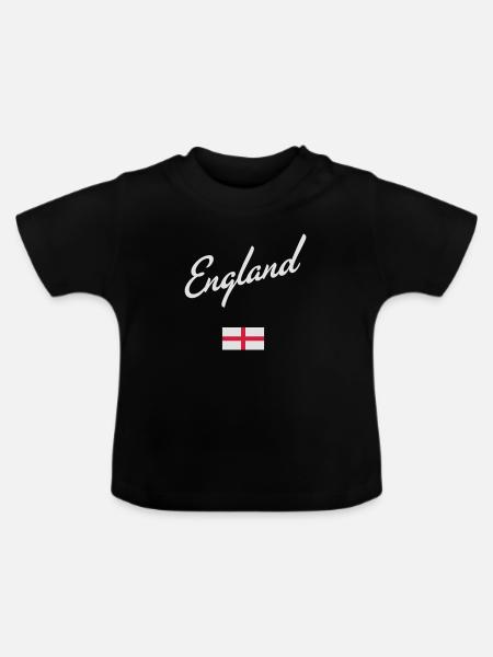 England - Baby Bio-T-Shirt mit Rundhals - Schwarz