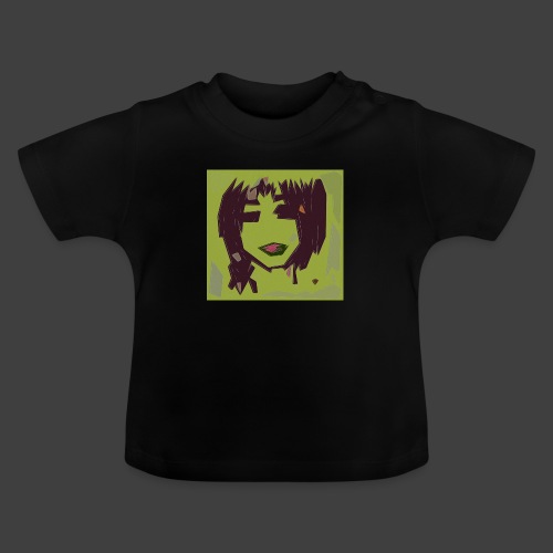 Green brown girl - Baby Organic T-Shirt with Round Neck