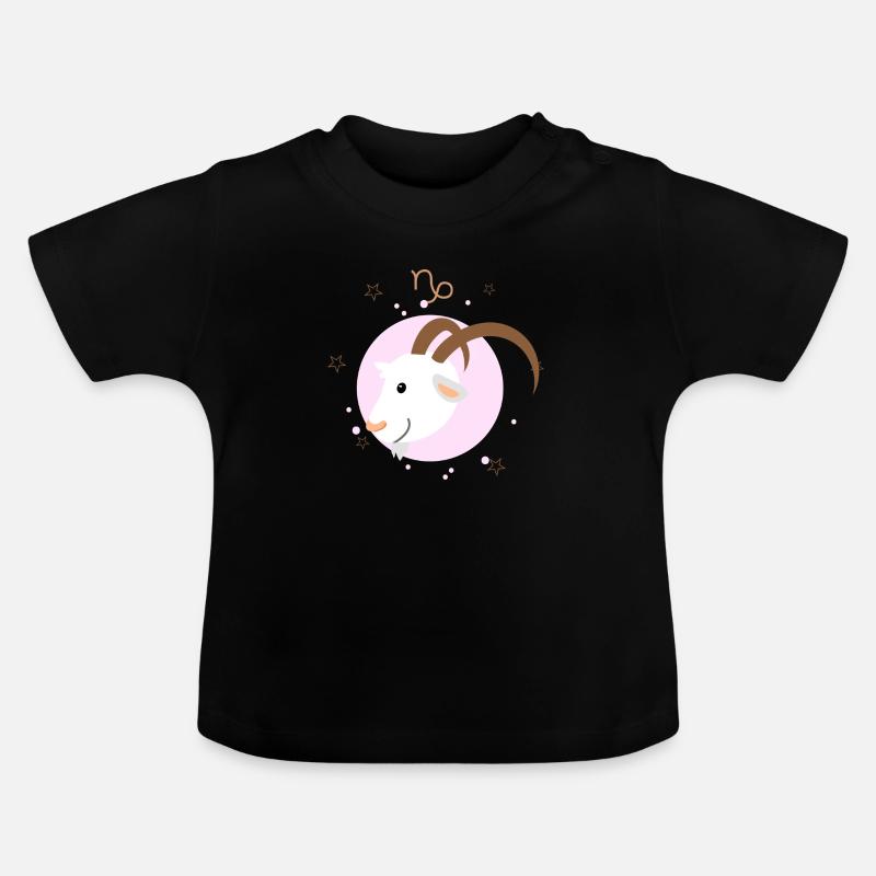 Steinbock - Baby Bio-T-Shirt mit Rundhals - Schwarz