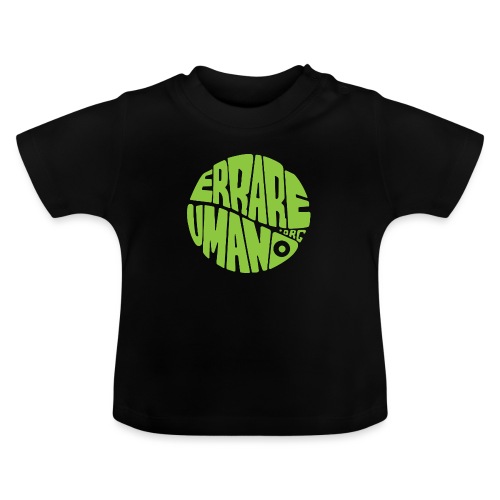 ErrareUmano retro style (green) - Maglietta ecologica con scollo rotondo per neonato