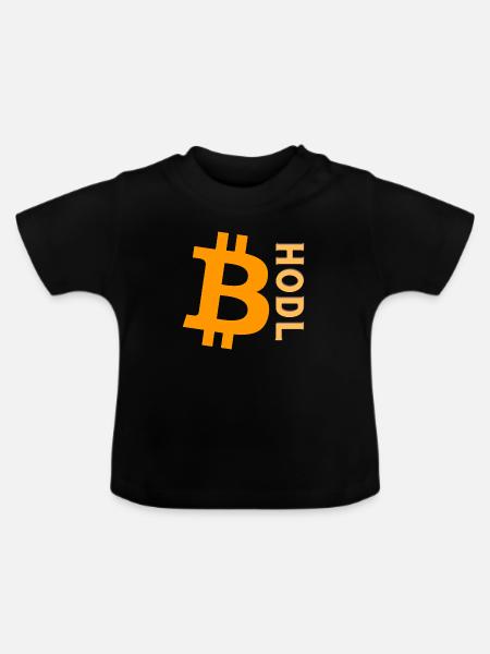 BTC HODL - Baby Bio-T-Shirt mit Rundhals - Schwarz