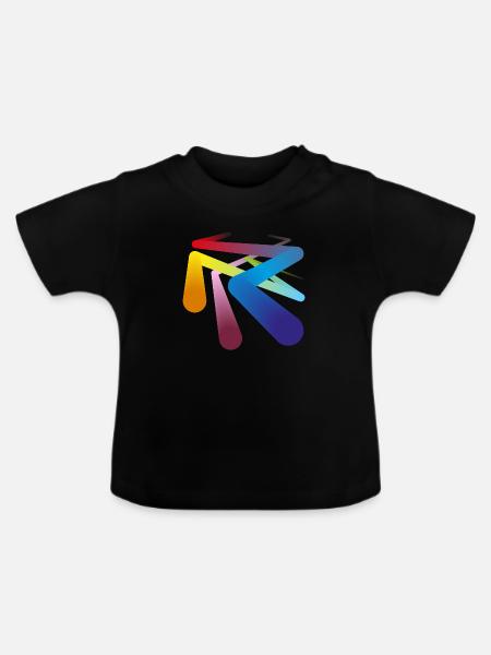 Farben Pipelines - Baby Bio-T-Shirt mit Rundhals - Schwarz